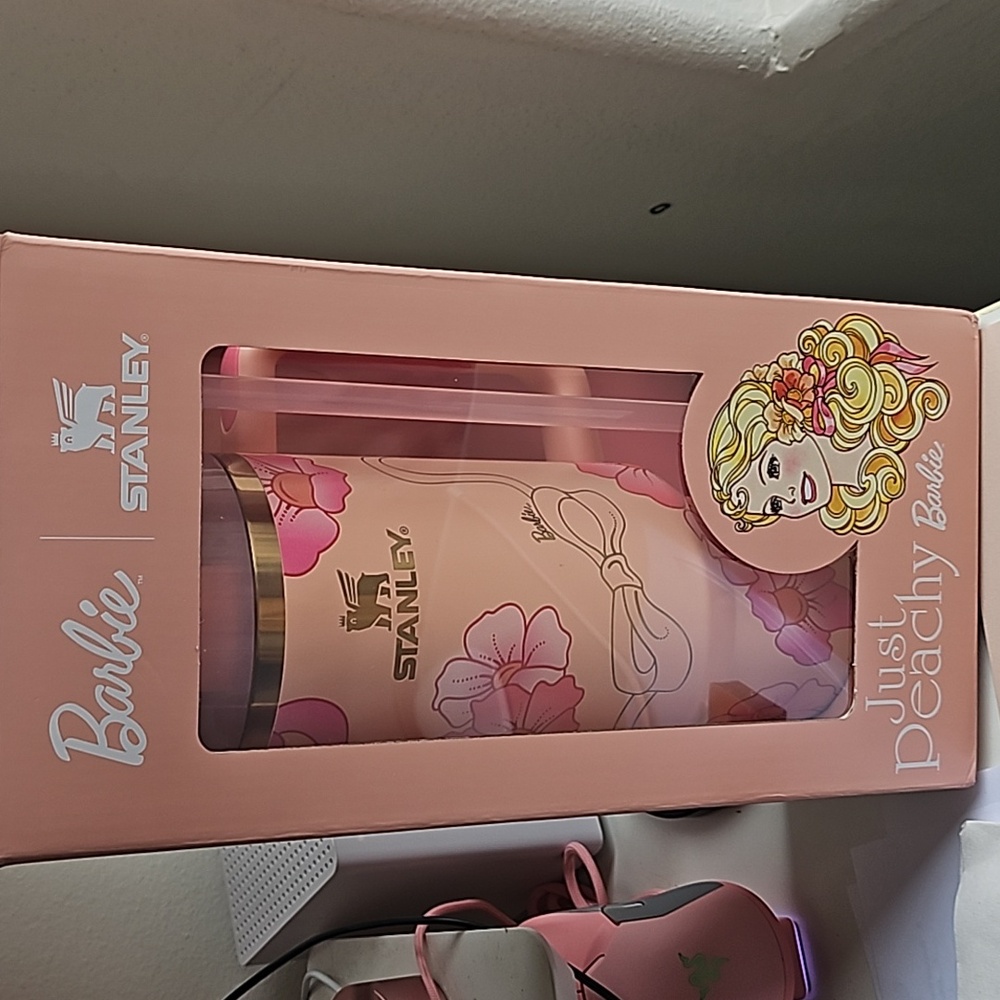 Stanley x BARBIE peaches and cream 40oz quencher